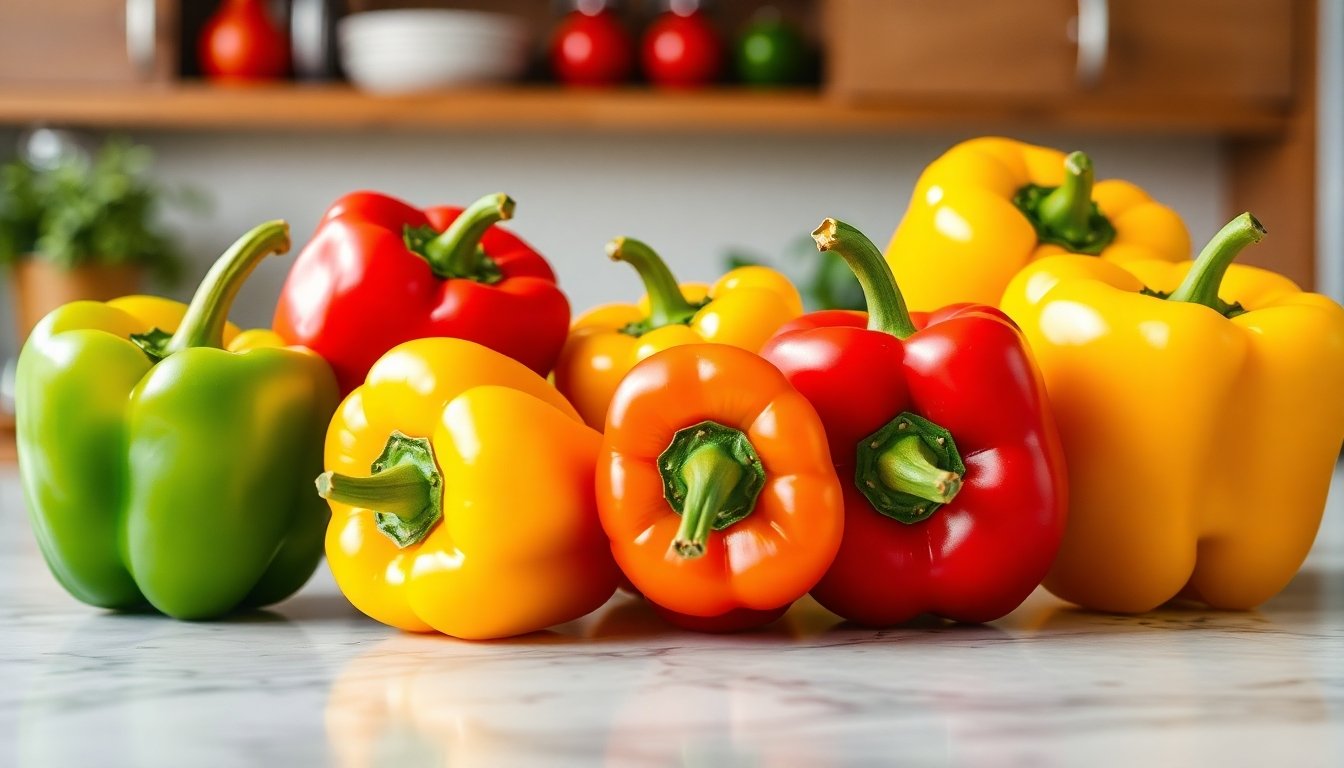 Pimientos coloridos ricos en vitamina C