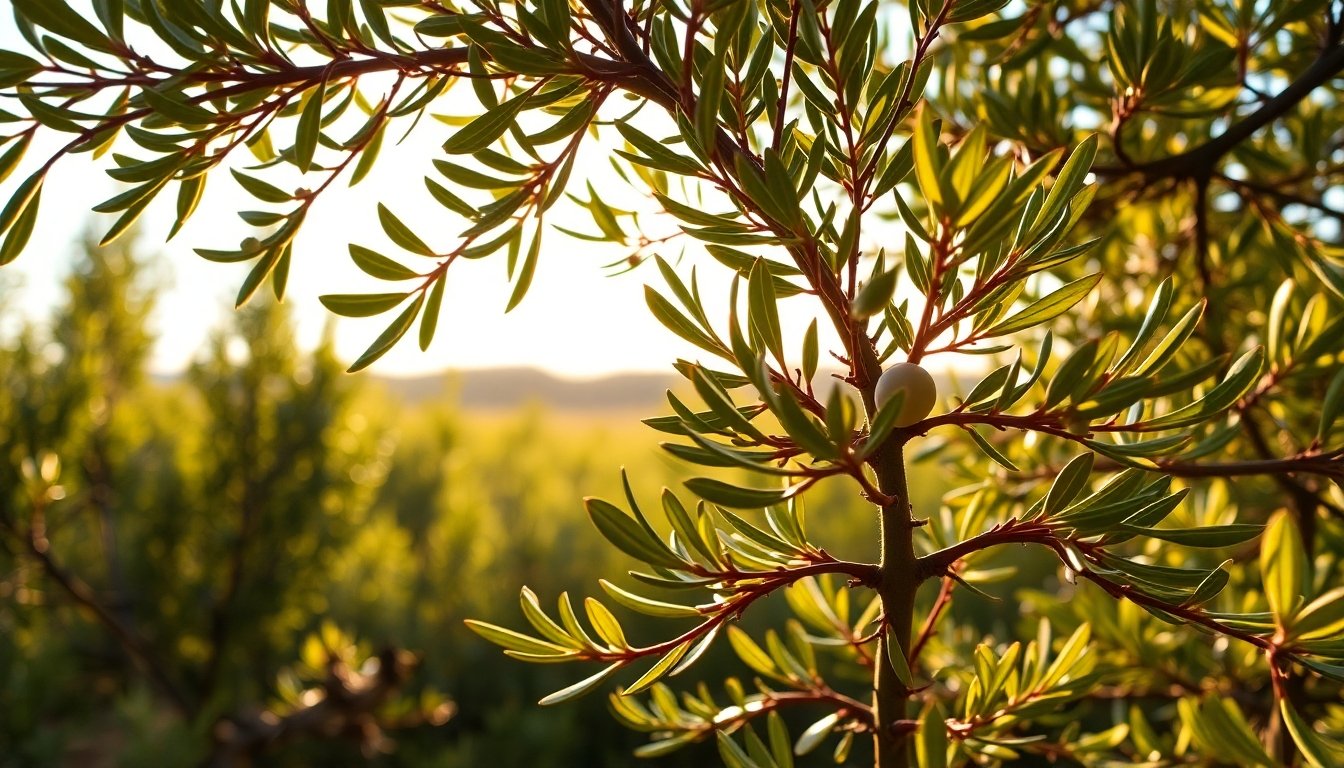Planta de olivo en un entorno natural