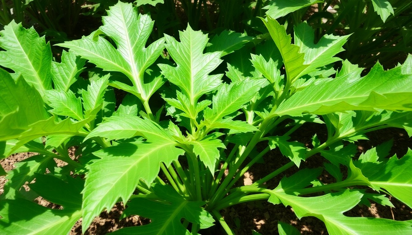 Planta de yuca saludable