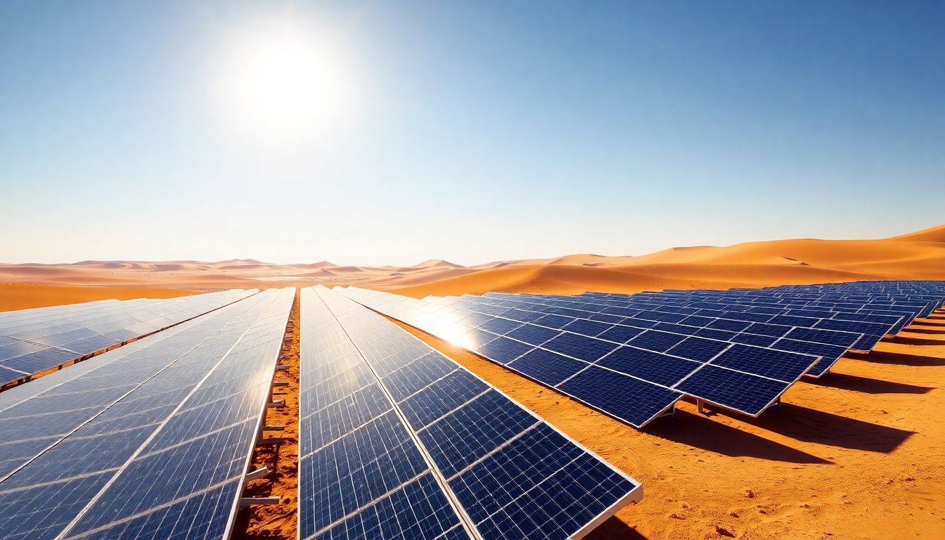 Planta solar en el sur de Túnez