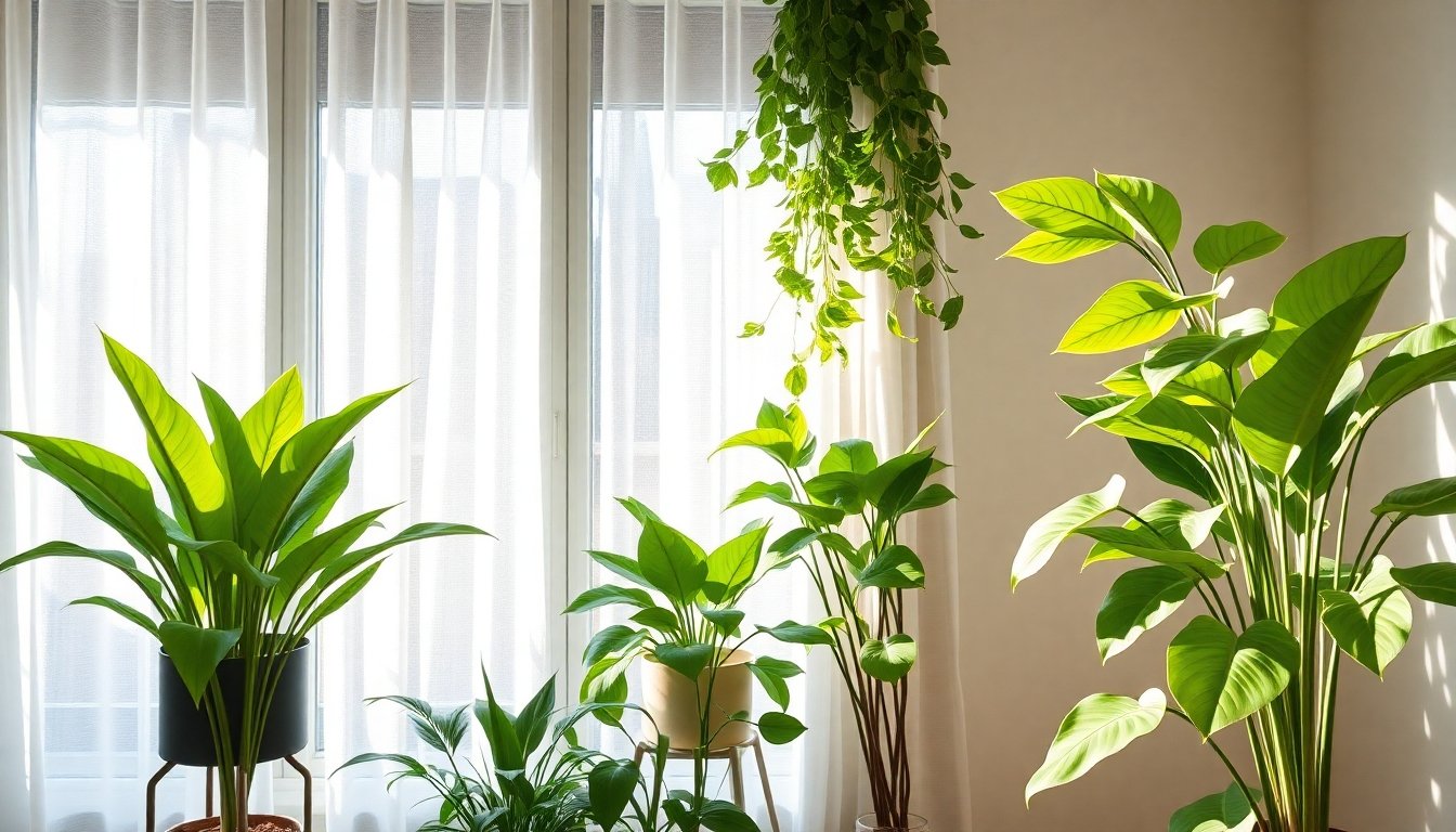 Plantas decorativas purificando el aire