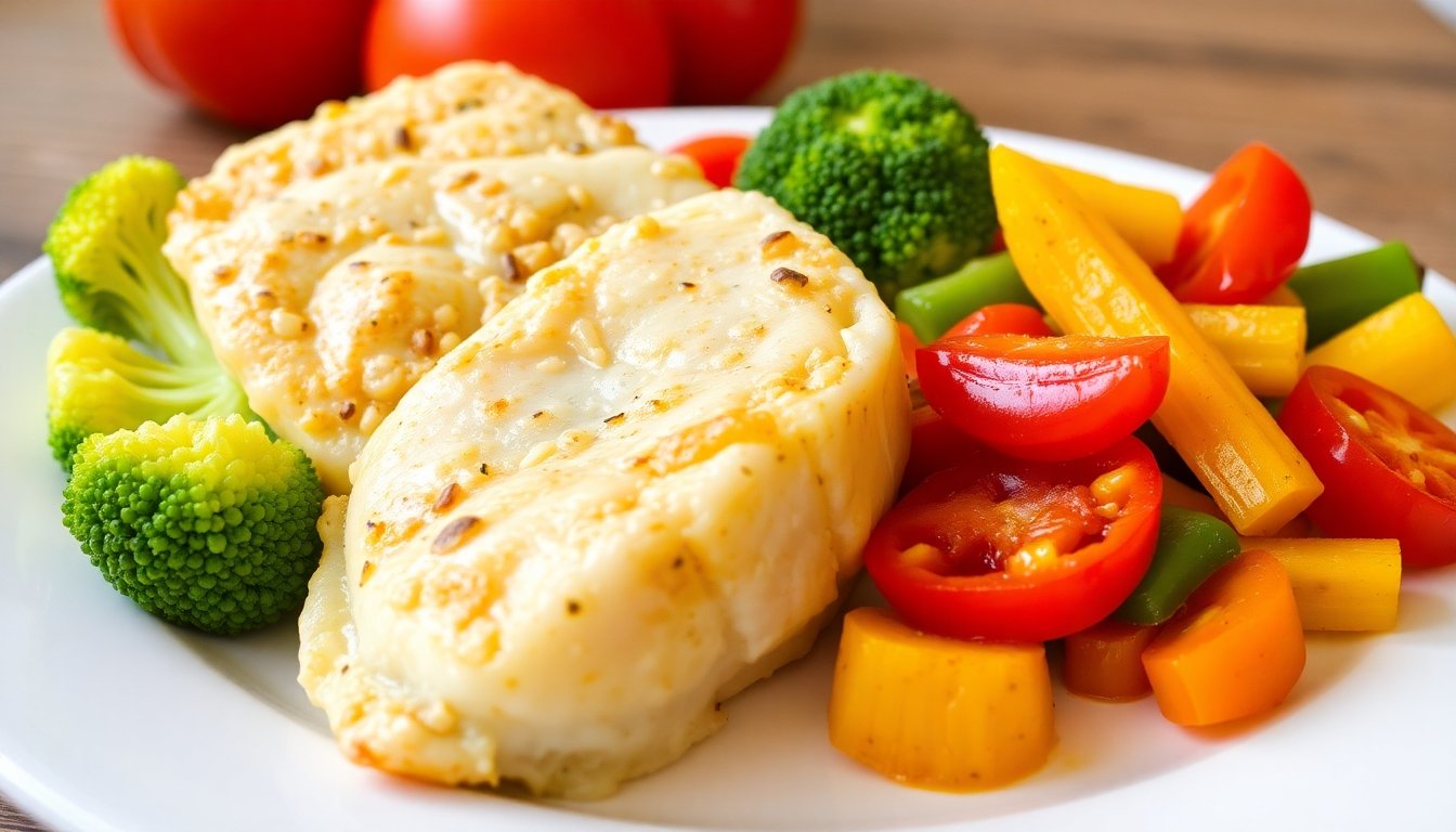 Plato saludable con guisquil y otros vegetales