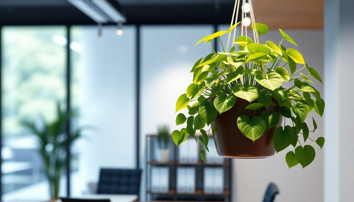 Potos colgando en oficina