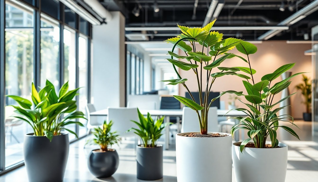 Potos decorando una oficina moderna