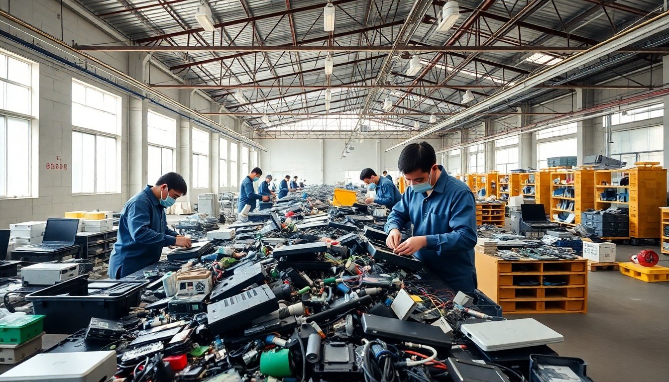 Proceso de reciclaje de e-waste en China