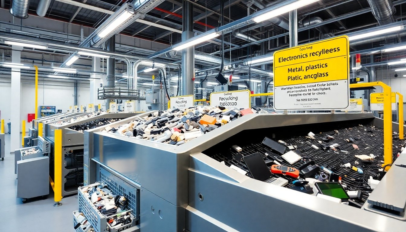 Proceso de reciclaje de electrónicos