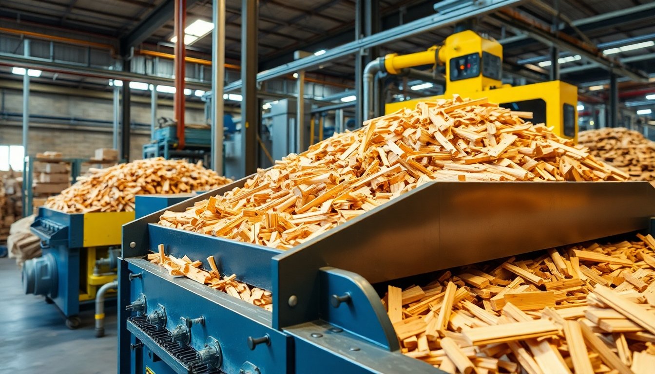 Proceso de reciclaje de madera usada