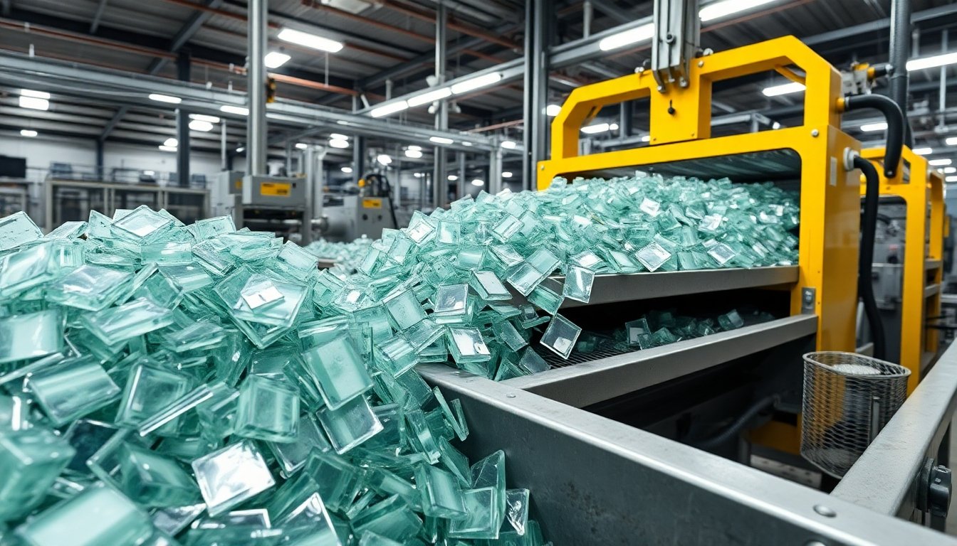 Proceso de reciclaje de vidrio plano