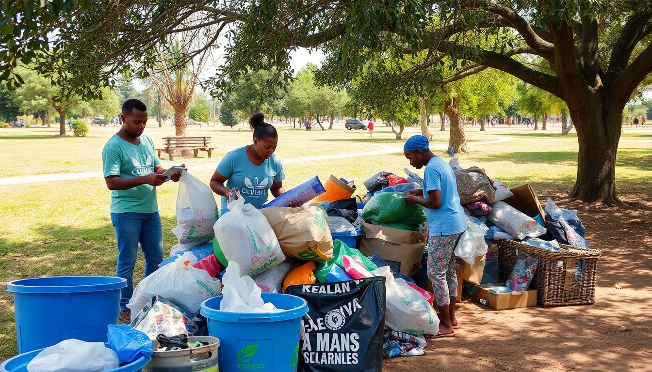 Programa comunitario de reciclaje en Sudáfrica