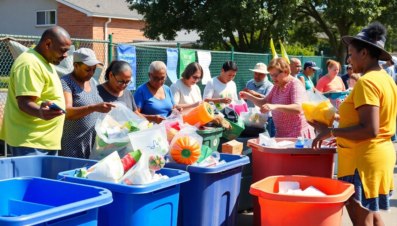 Programa de reciclaje en una comunidad