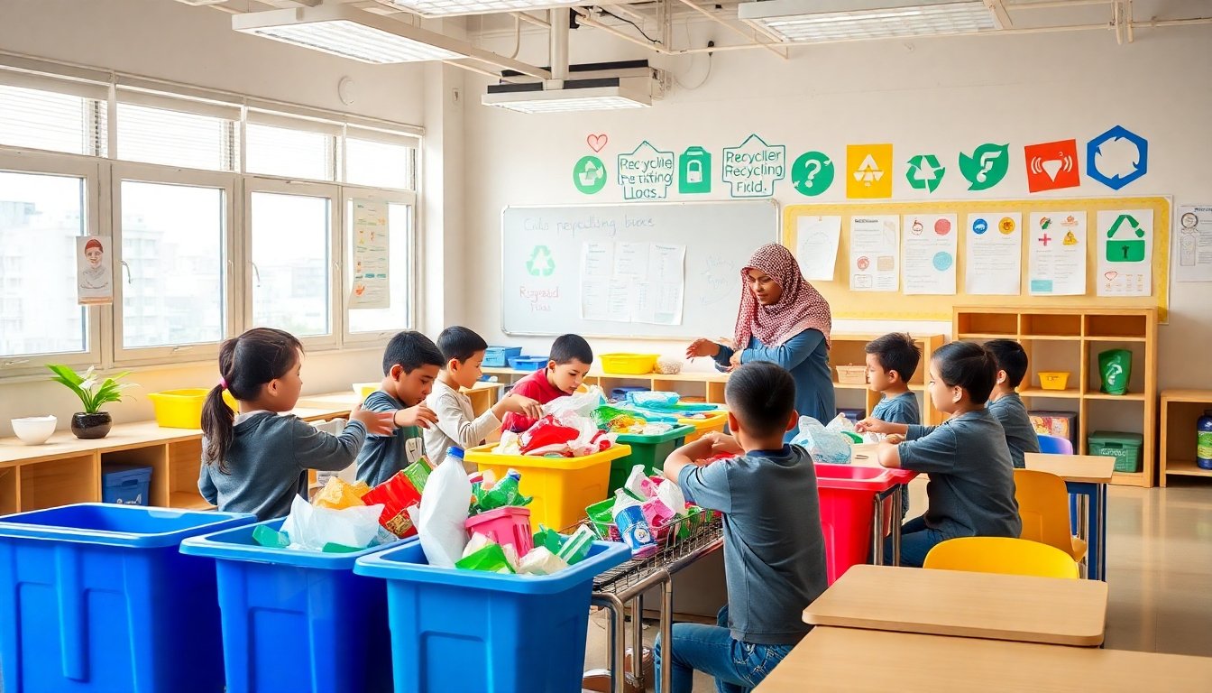 Programa de reciclaje en una escuela de Riyadh