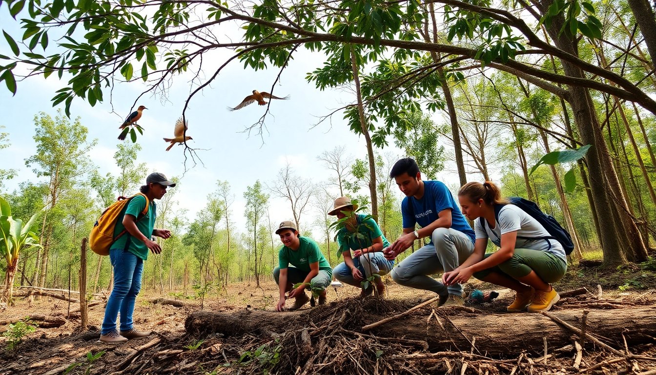 Proyecto de reforestación en Guayana Francesa