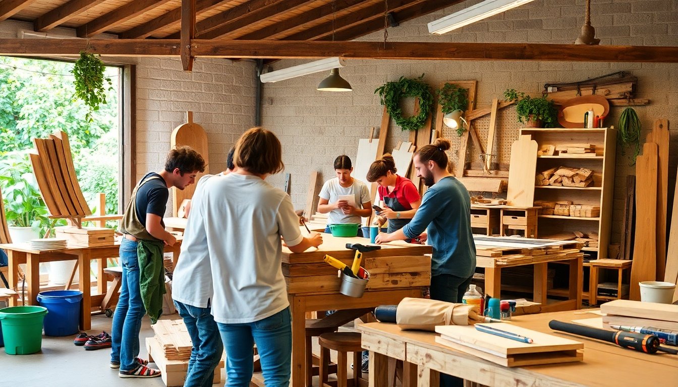 Proyectos de reciclaje de madera en comunidad