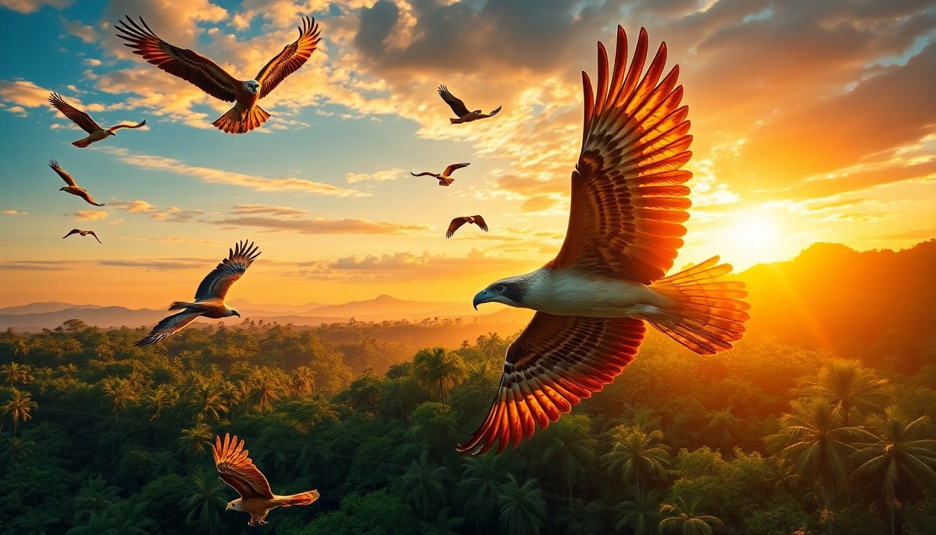 rapaces sudamericanas en su hábitat natural