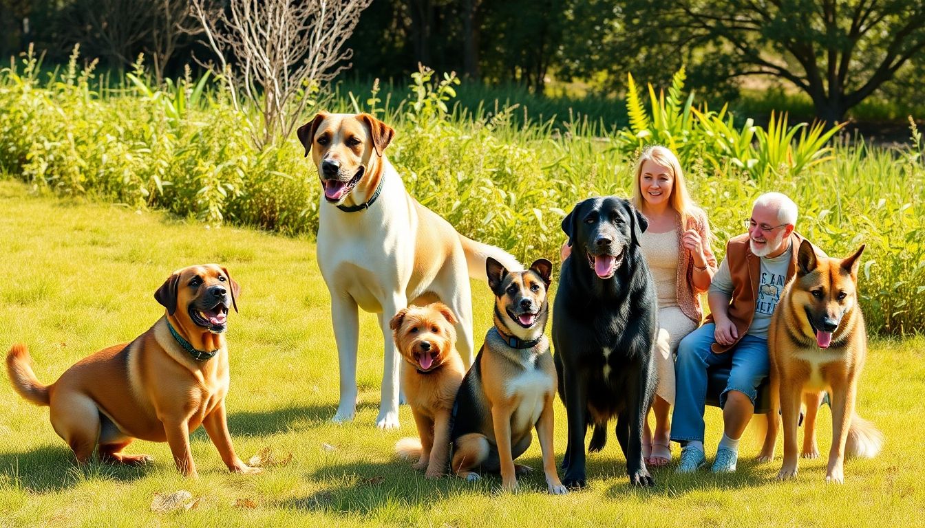 Razas de perros grandes en diversas poses