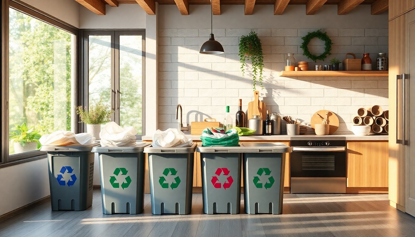 Reciclaje doméstico en el hogar