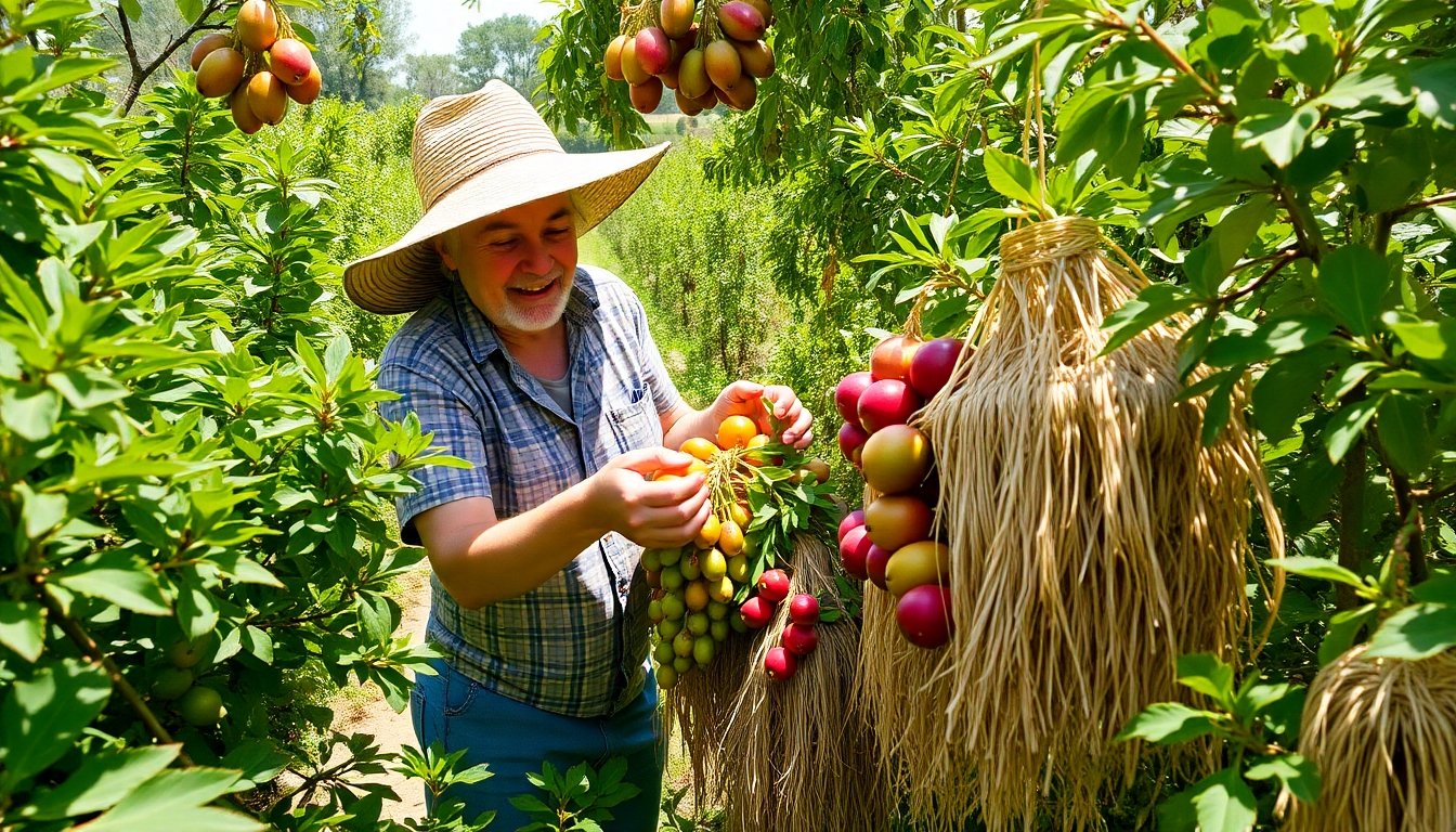 Recolección de moras, morrón y lenteja