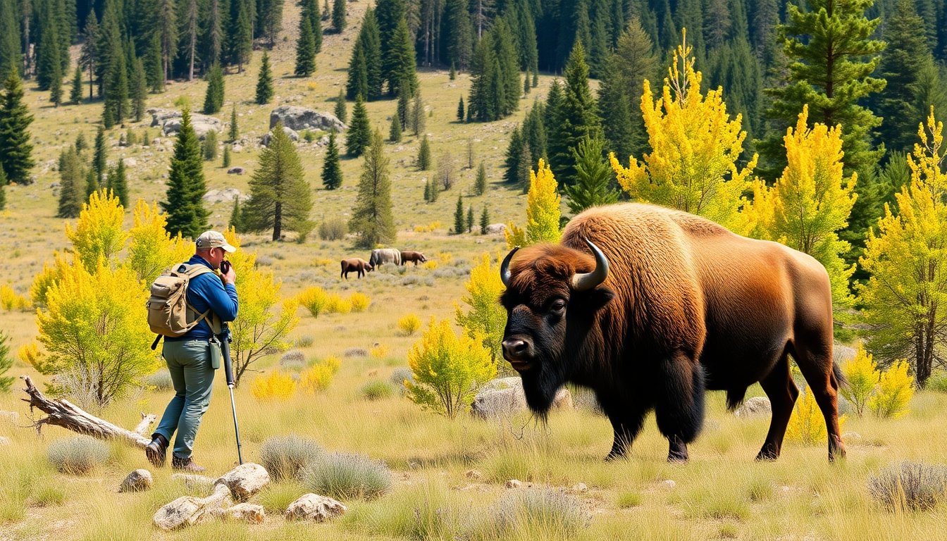 reintroducción de bisonte europeo en un parque nacional