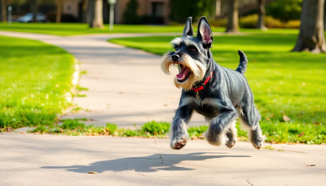 Schnauzer disfrutando de actividades al aire libre