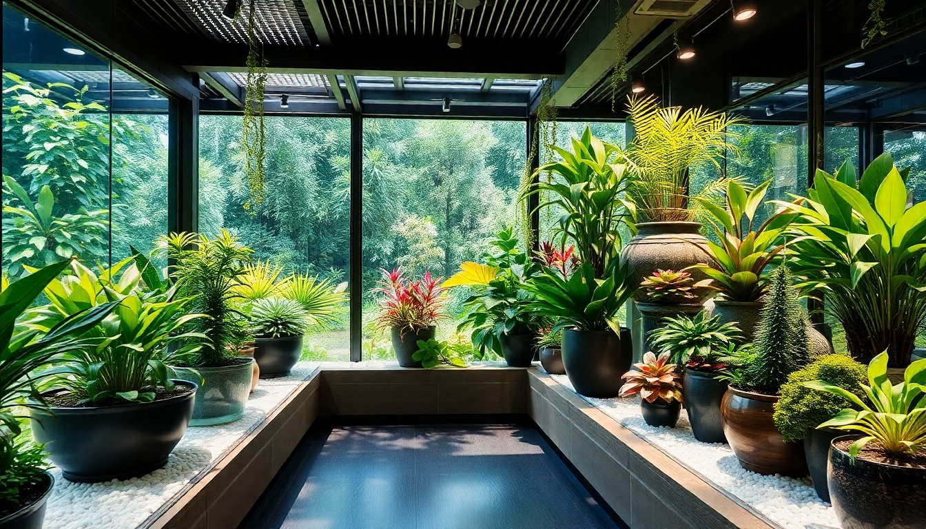 Selección de plantas acuáticas en un vivero