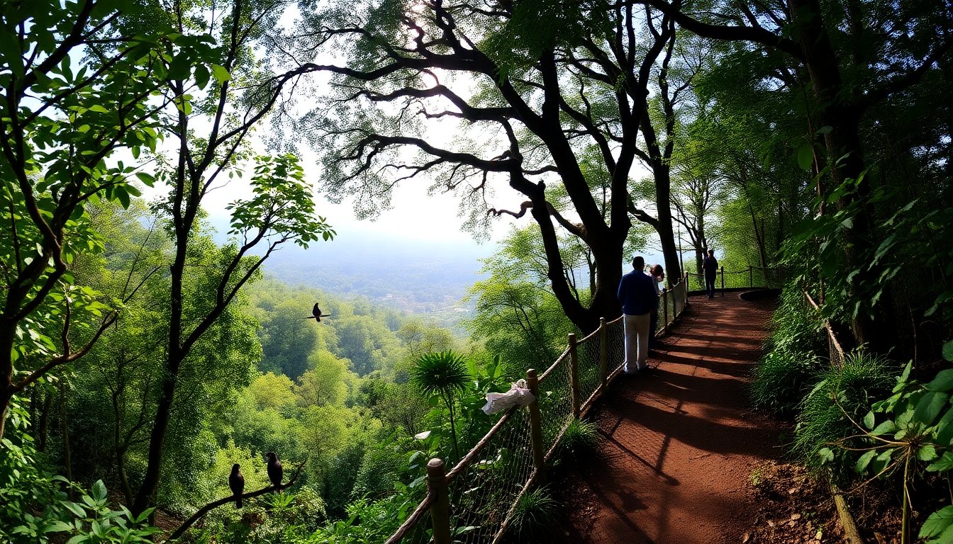 Sendero en el bosque de Nyungwe para birdwatching