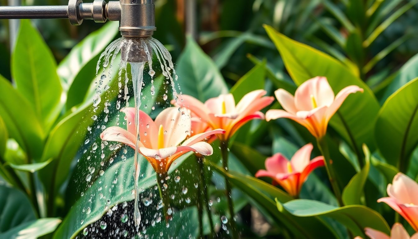 Sistema de riego para heliconias