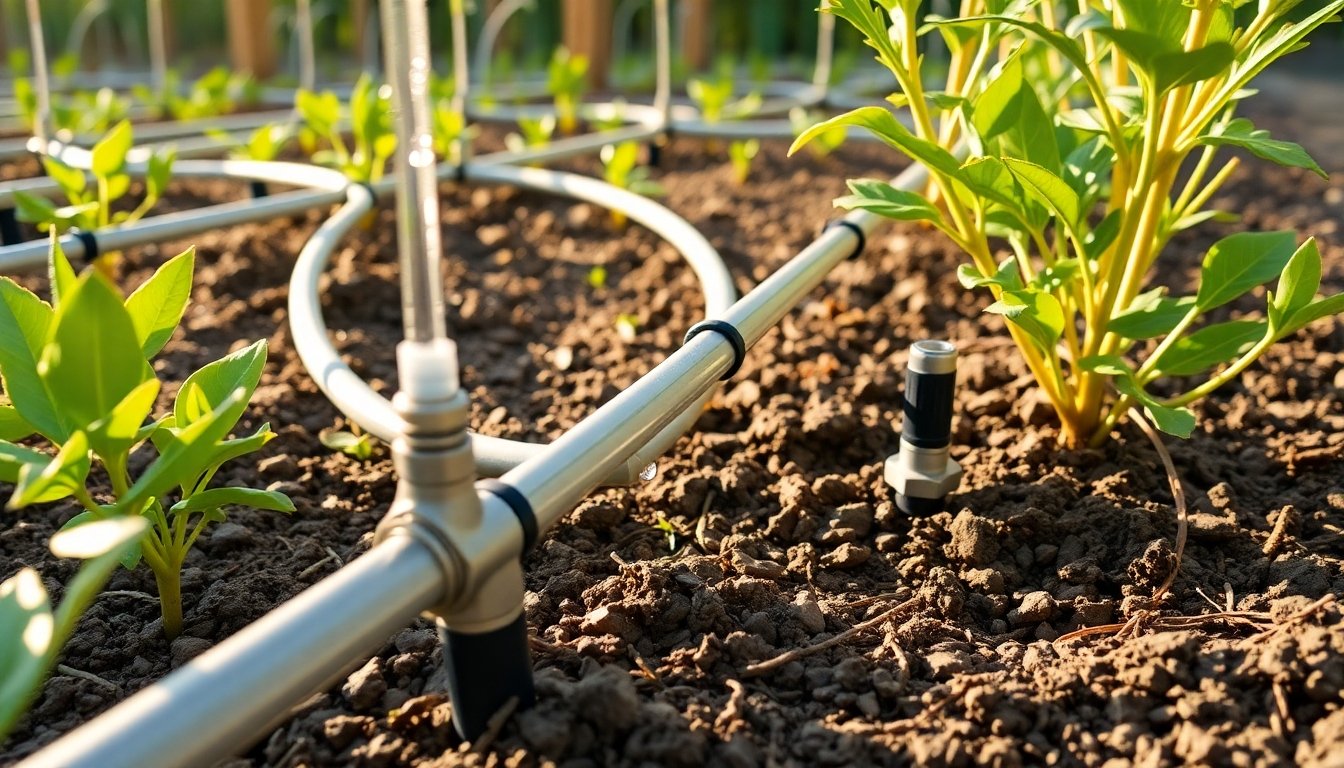 Sistema de riego por goteo para cultivo