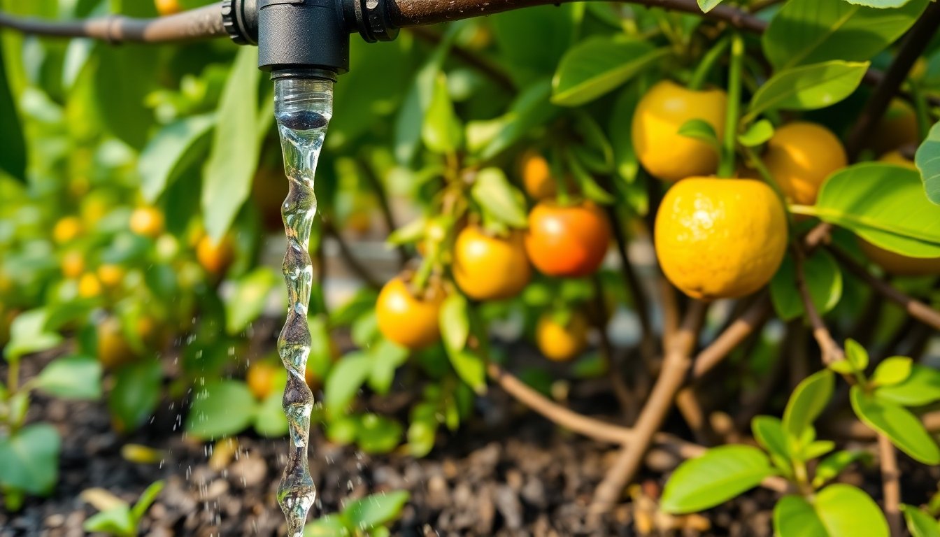 Sistema de riego por goteo para maracuyá