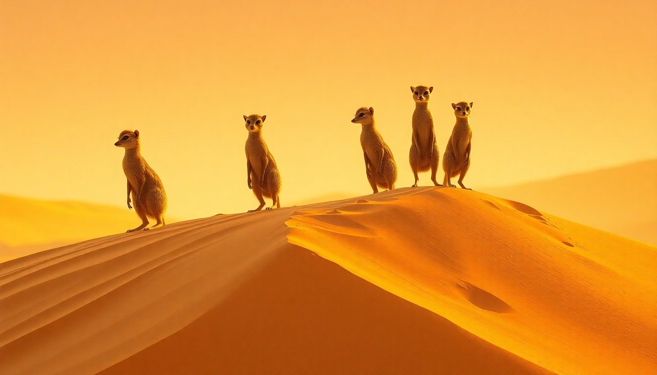 Suricatas vigilando su entorno