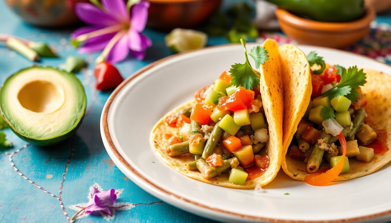 Tacos de alcachofa al estilo mexicano