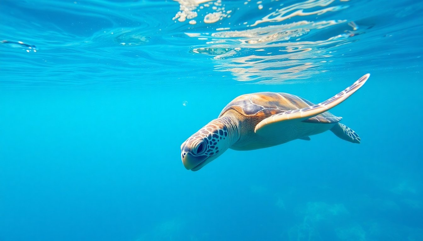 Tortuga boba en su hábitat natural