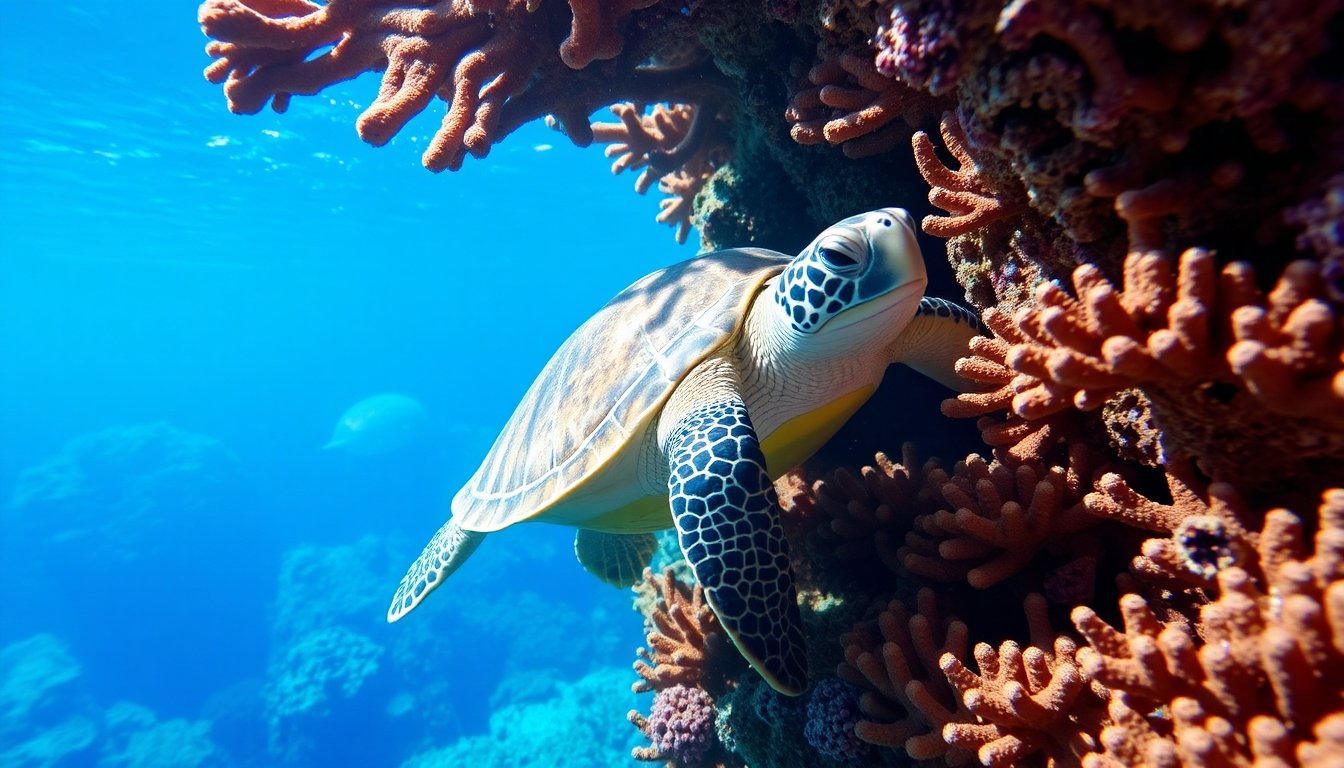 Tortuga china contribuyendo al ecosistema marino
