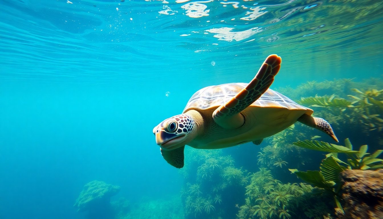 Tortuga china en su hábitat natural