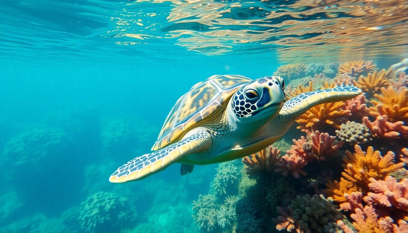 Tortuga egipcia en su hábitat natural