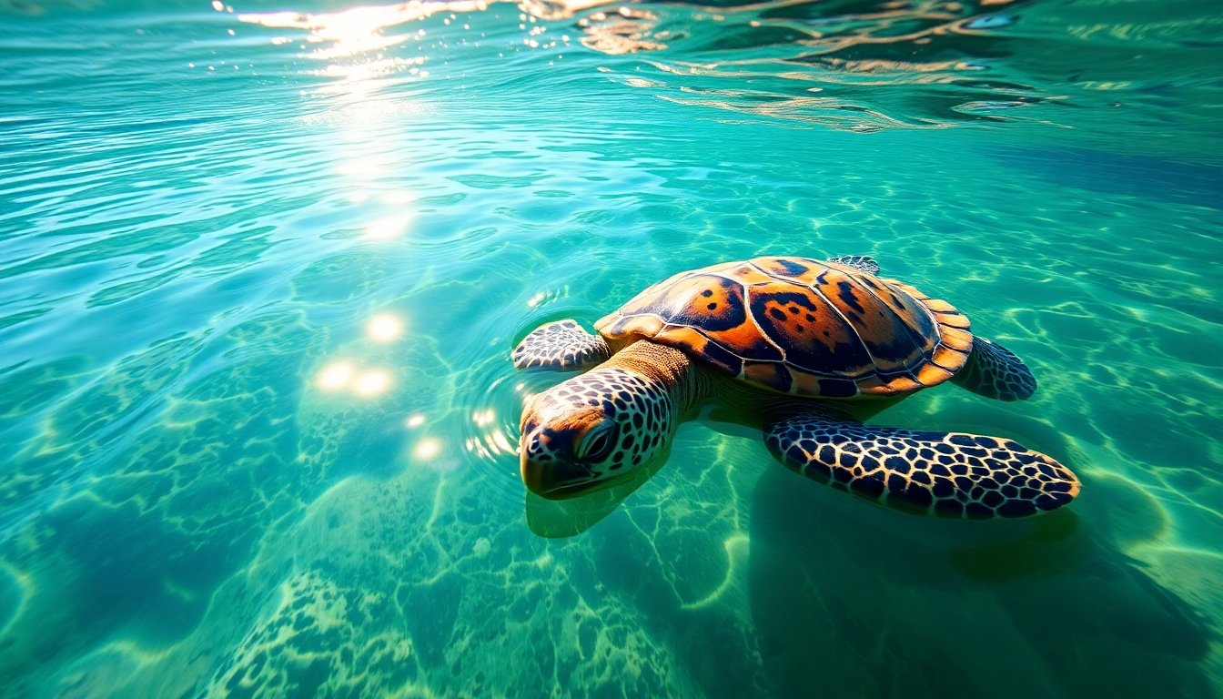 Tortuga leopardo en su hábitat natural