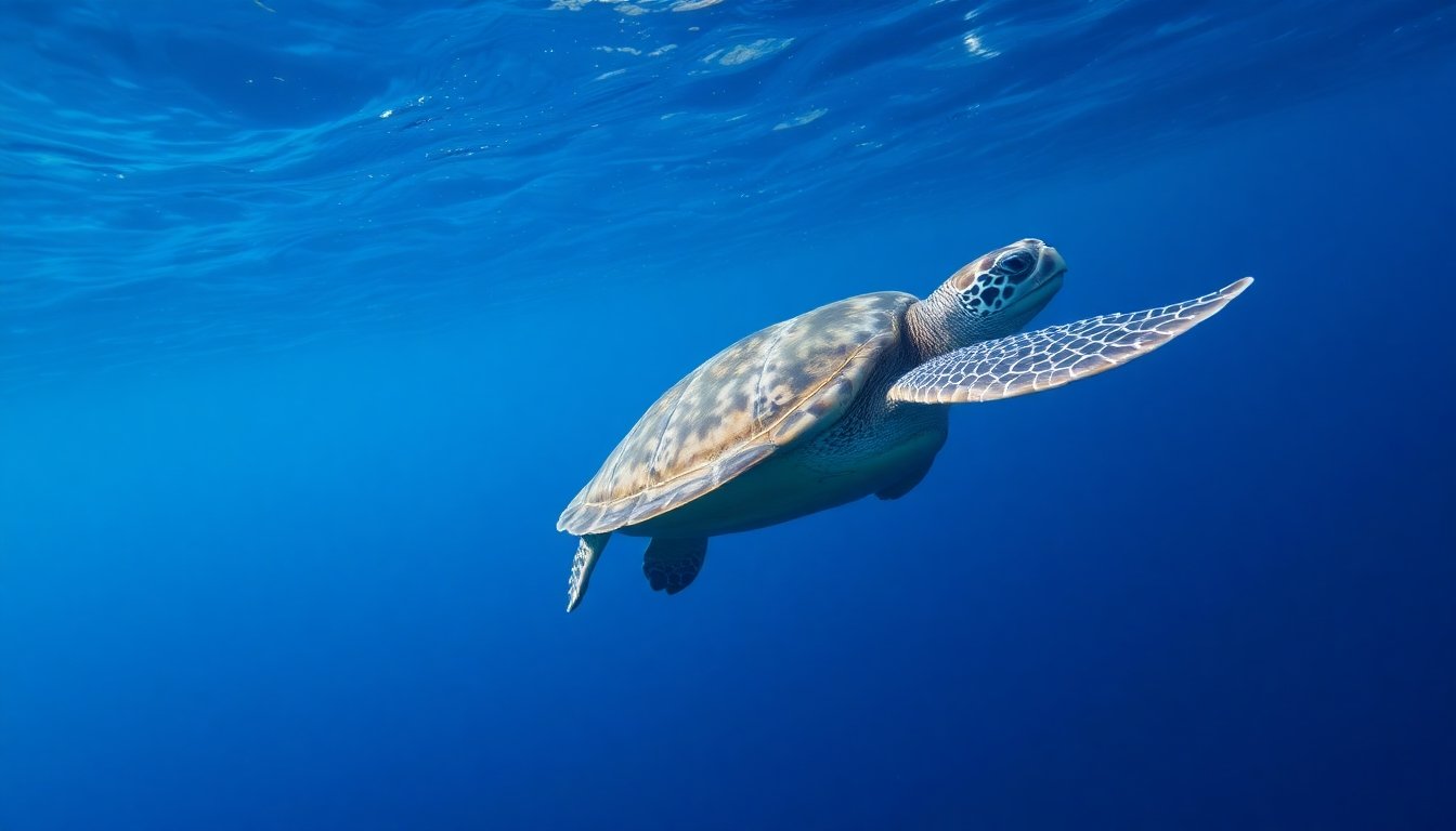 tortuga marina nadando en el océano