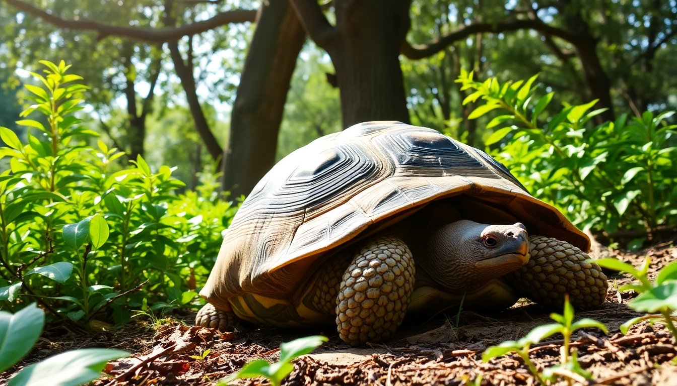 Tortuga pavo real en su hábitat natural