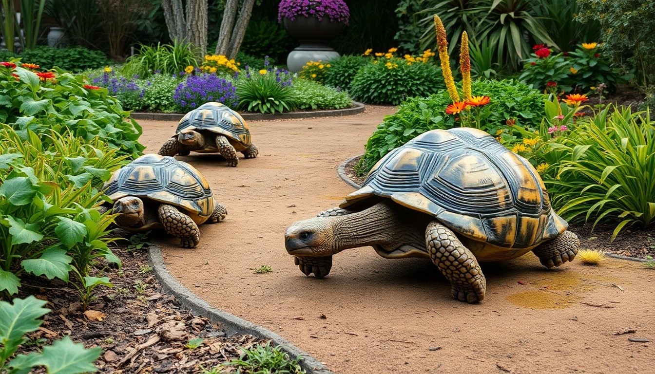 Tortugas terrestres en su hábitat