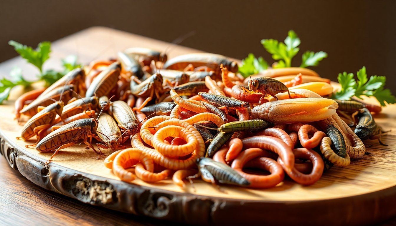 Variedad de insectos comestibles