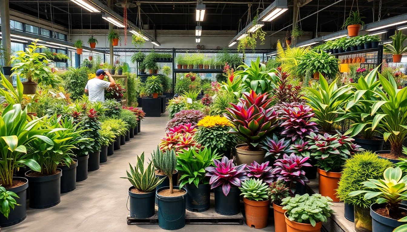 Variedad de plantas disponible en un vivero online