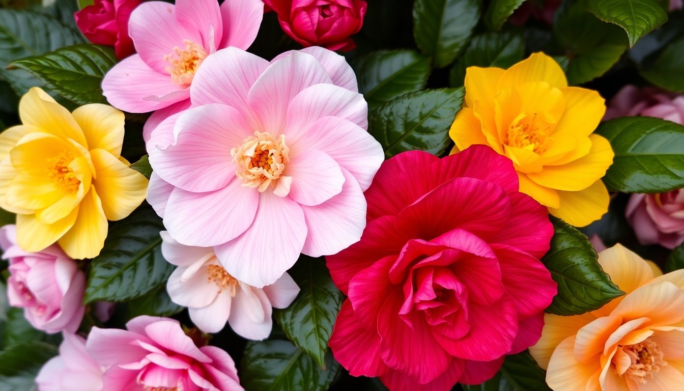 variedades de camelias flores