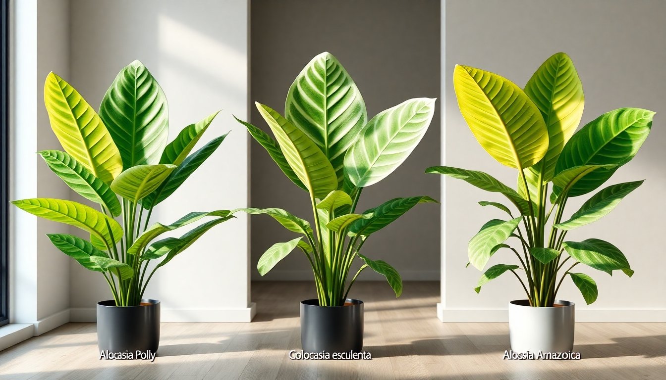 variedades de planta oreja de elefante