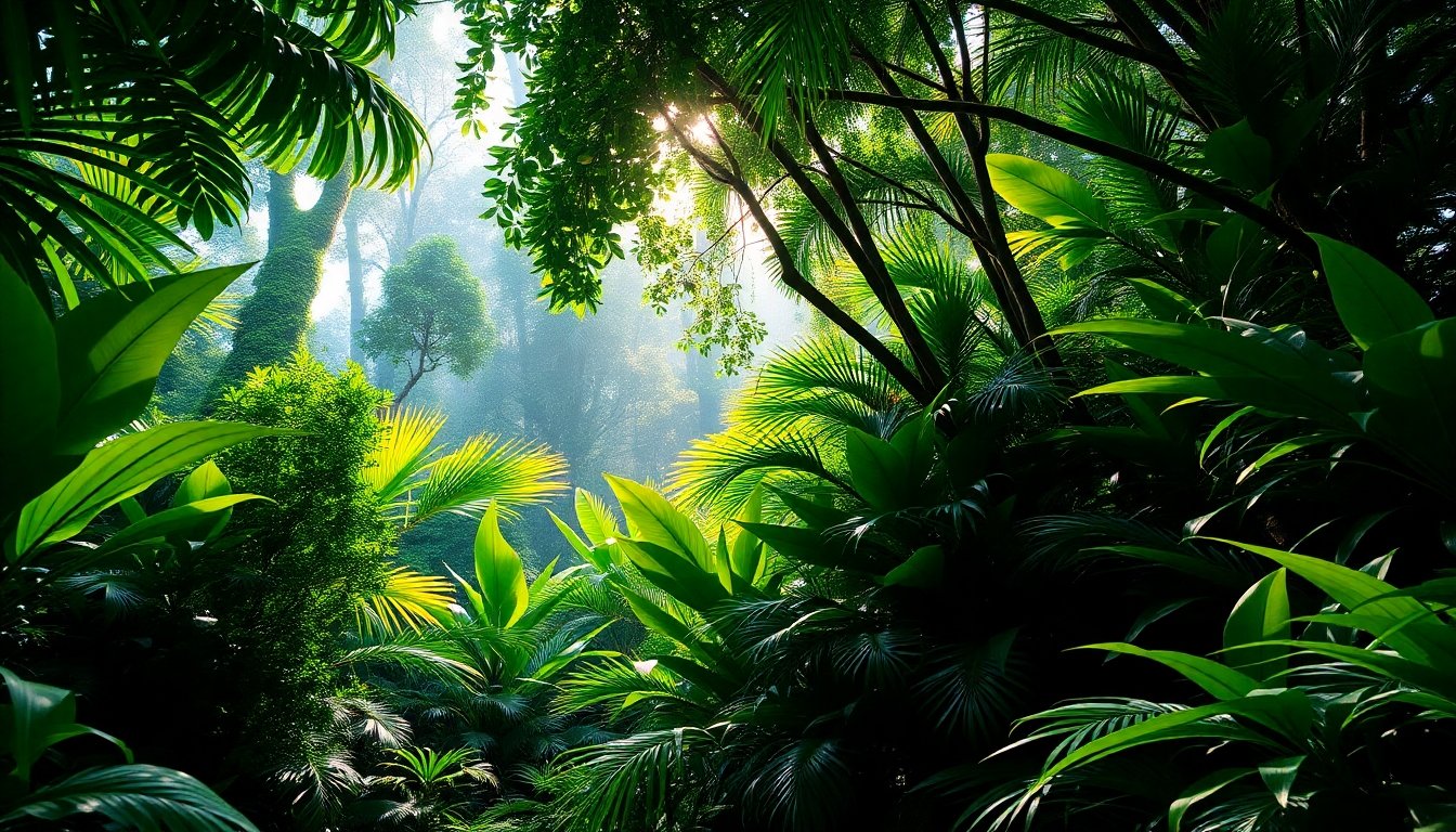 Vegetación densa de la selva tropical