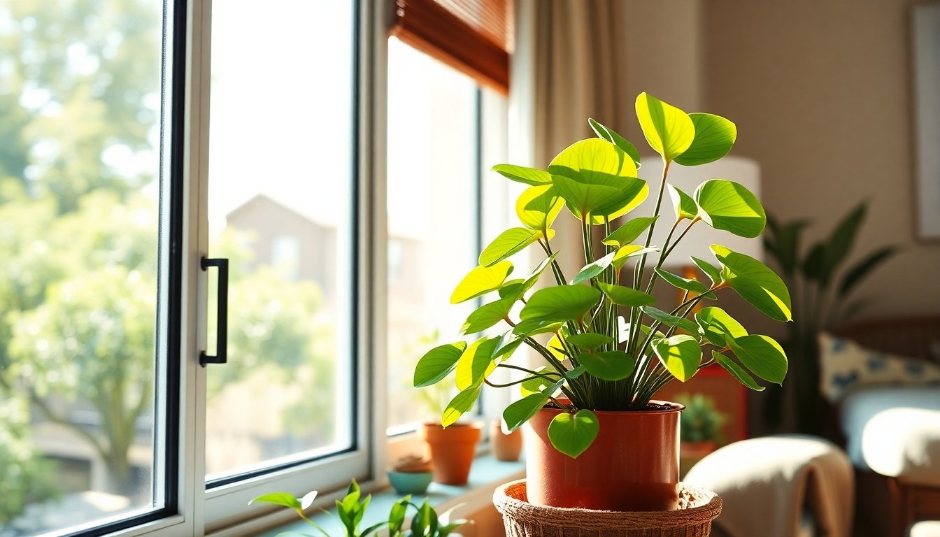 Venus atrapamoscas recibiendo luz natural