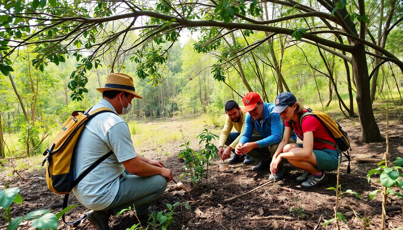 Voluntarios trabajando en la conservación de la onza